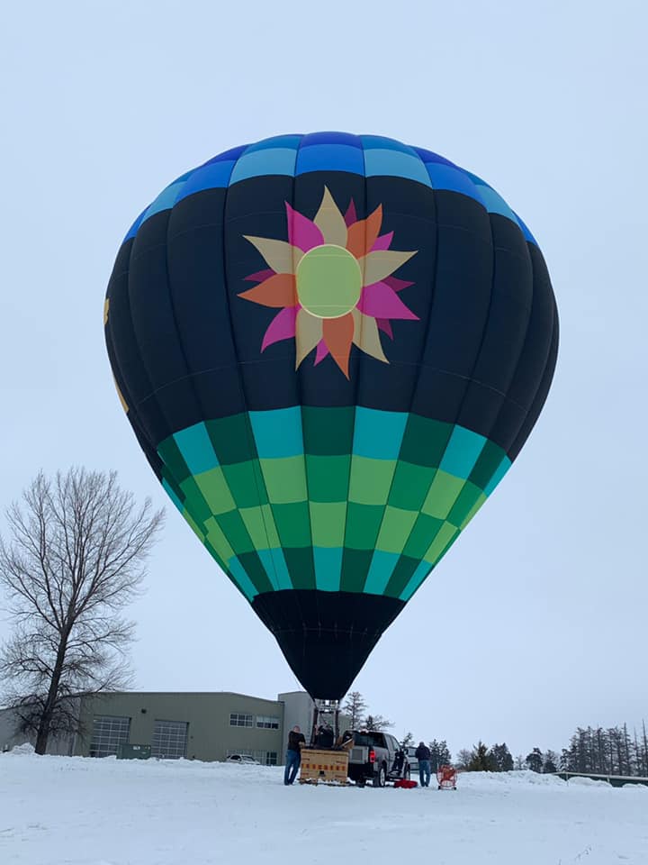 We were at Lindstrand balloons in Galena today and watched while they did the test inflation on...