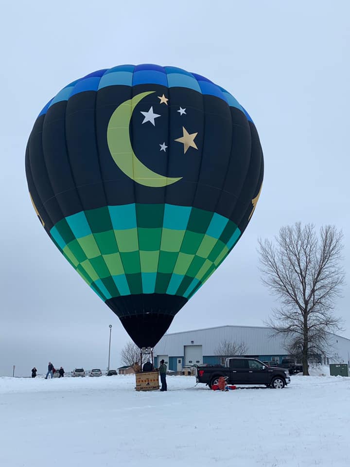 We were at Lindstrand balloons in Galena today and watched while they did the test inflation on...