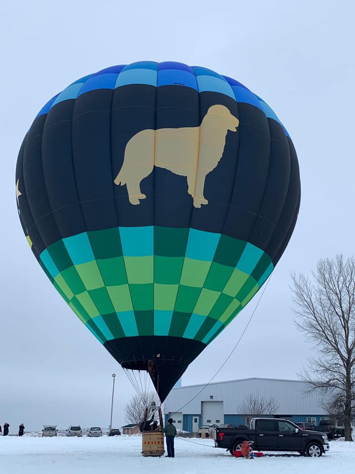 We were at Lindstrand balloons in Galena today and watched while they did the test inflation on...