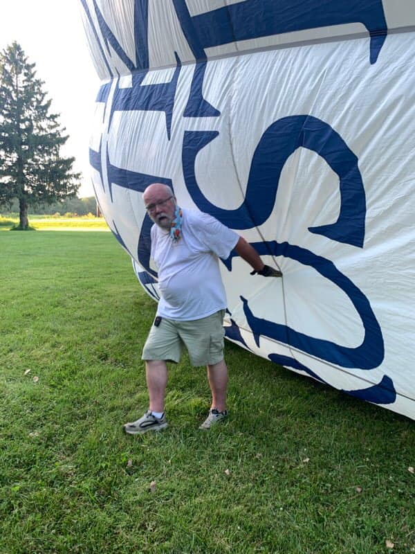 Last night, we had to wait for the wind to die down to fly which it ended up doing and it...