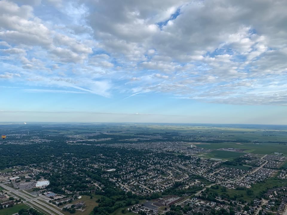 We were able to fly this morning after a week of sitting on the ground!
