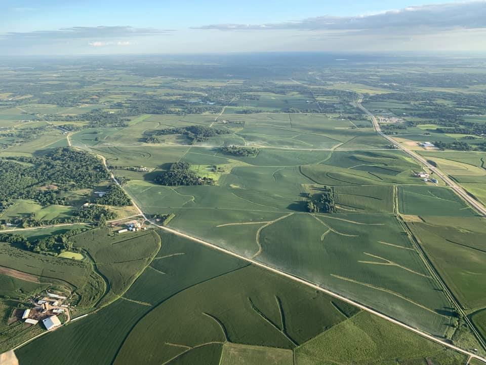 Beautiful hour and a half long flight over the country side.