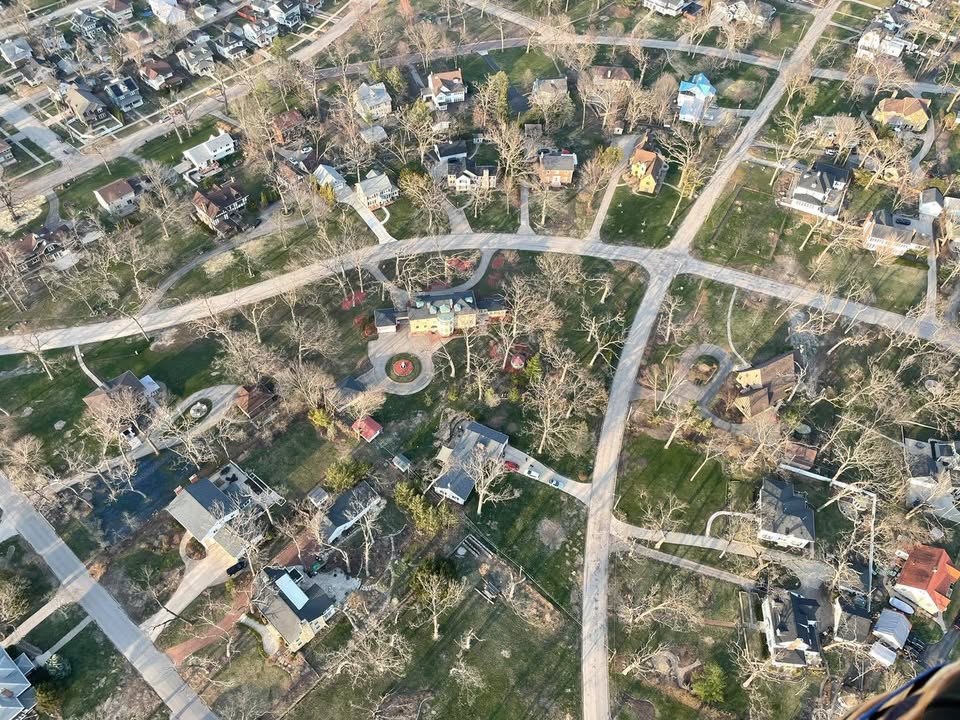 We had a beautiful flight over the Cedar Rapids area.