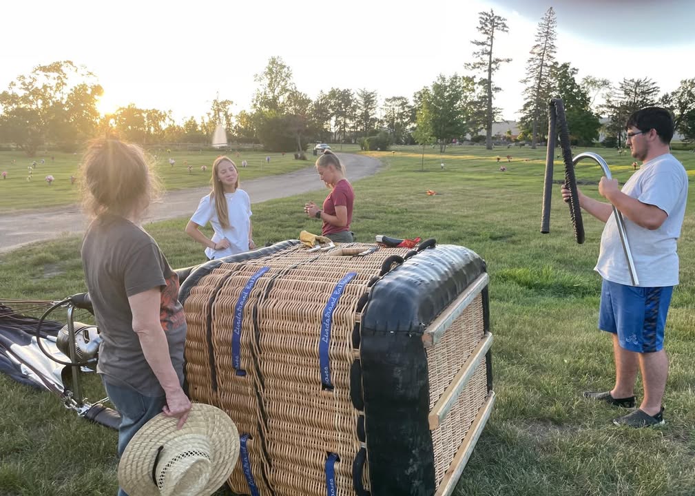 We waited til the winds died down and were able to fly.