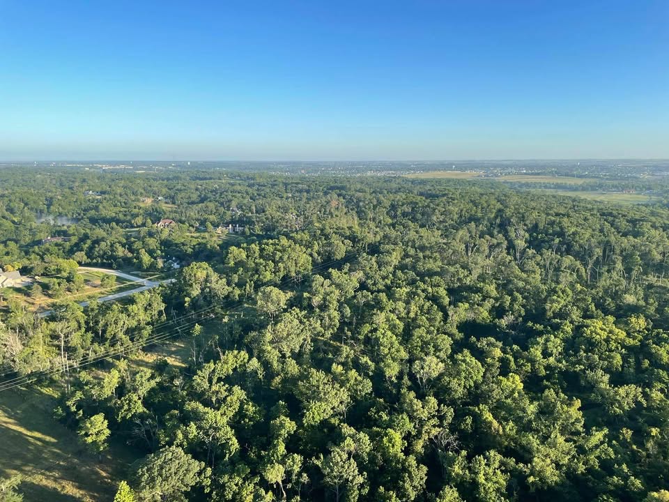 A beautiful morning flying over the Cedar Rapids area with Ryan at the controls.