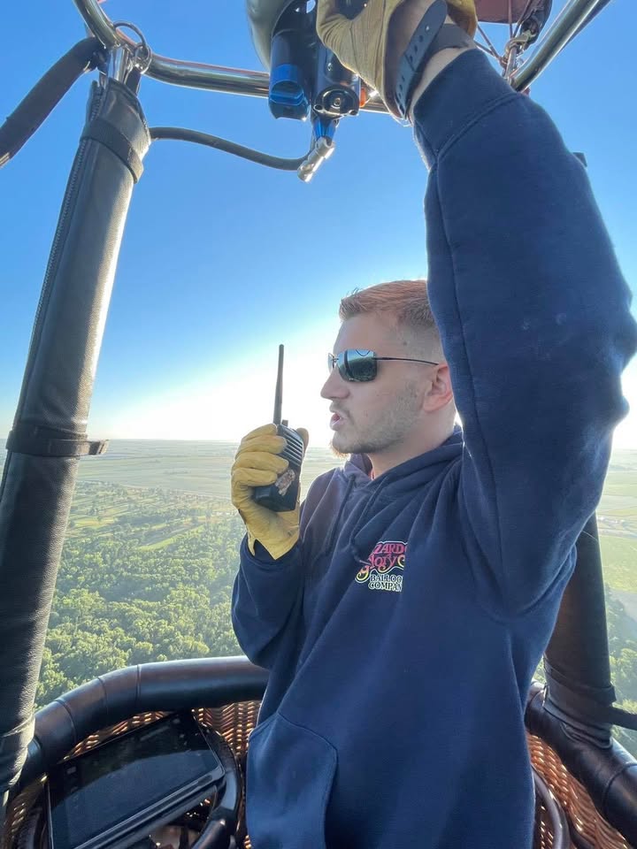 A beautiful morning flying over the Cedar Rapids area with Ryan at the controls.