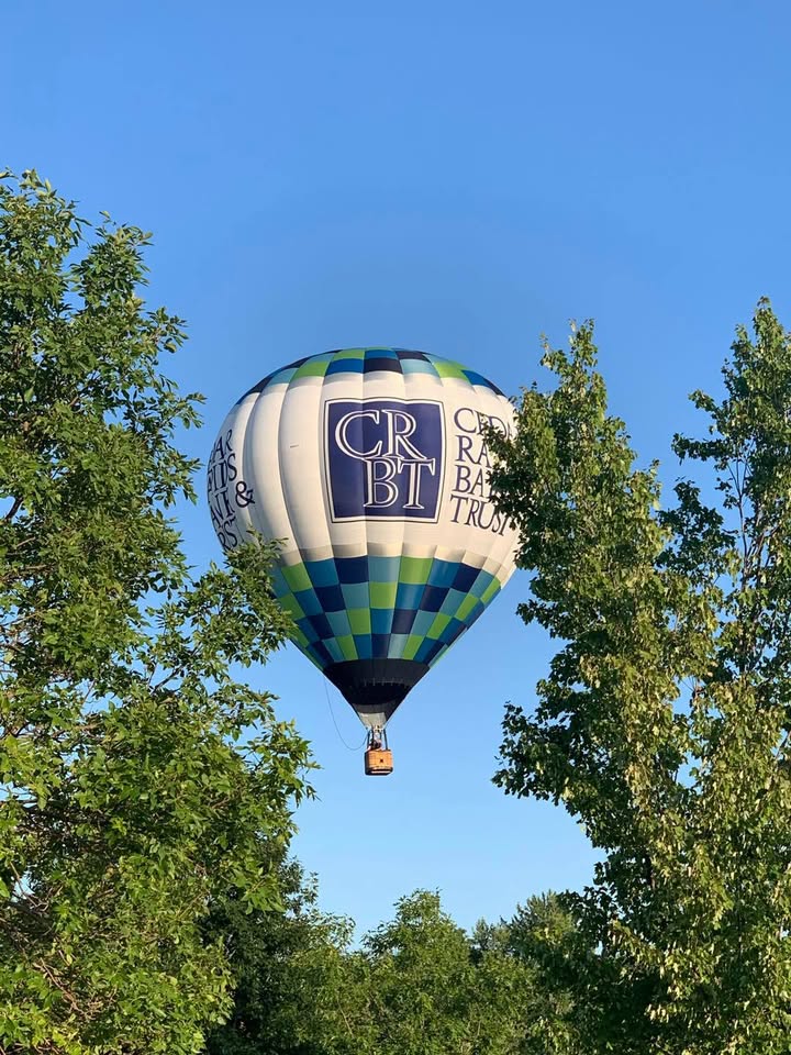 Kim finally got to celebrate her birthday with a balloon ride last night.