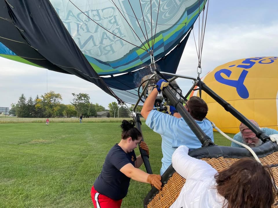 Training flight with Chris G last night over the Iowa countryside.