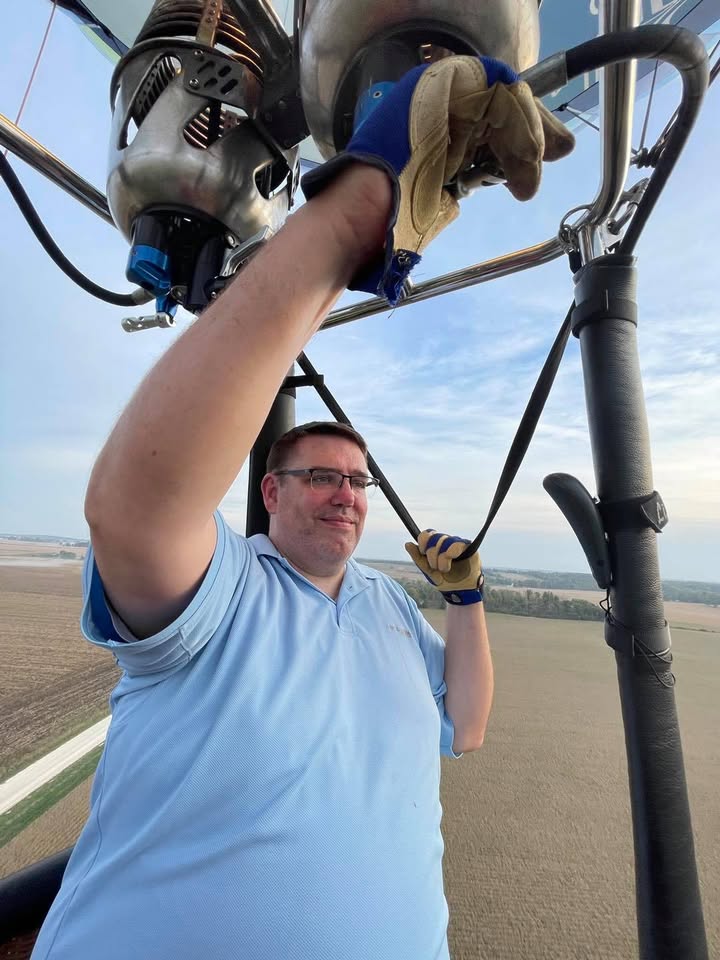 Training flight with Chris G last night over the Iowa countryside.