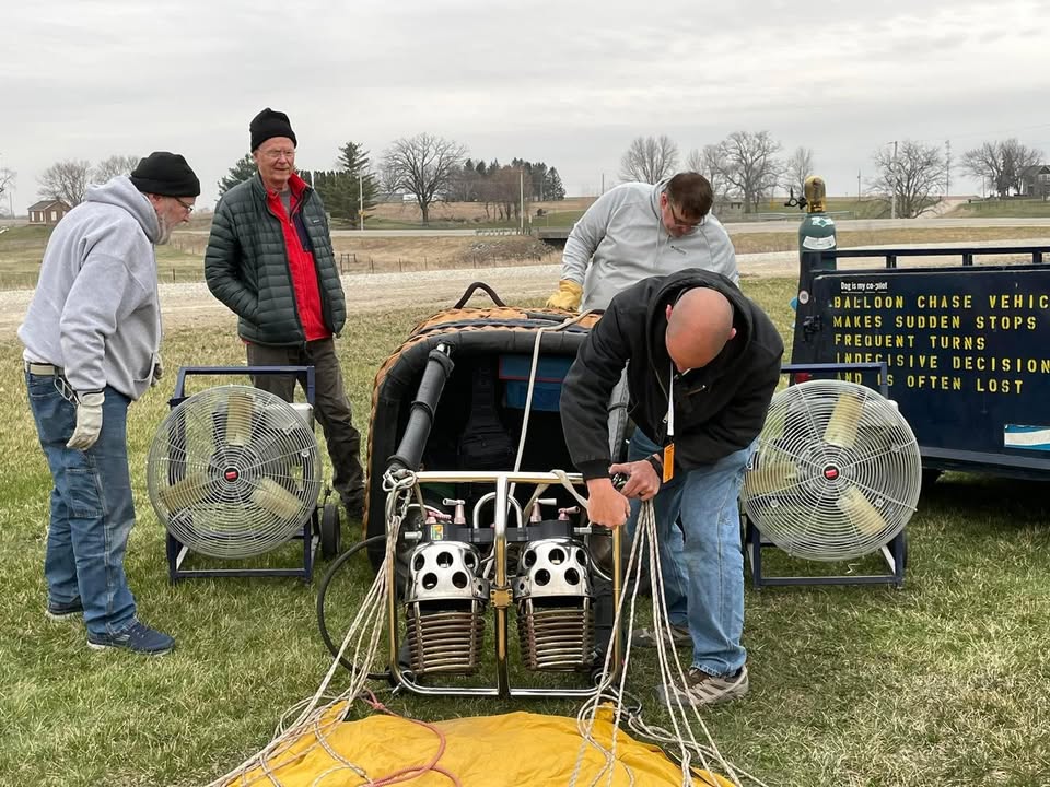 It wasn’t a very pretty ballooning day but it was a flyable day.