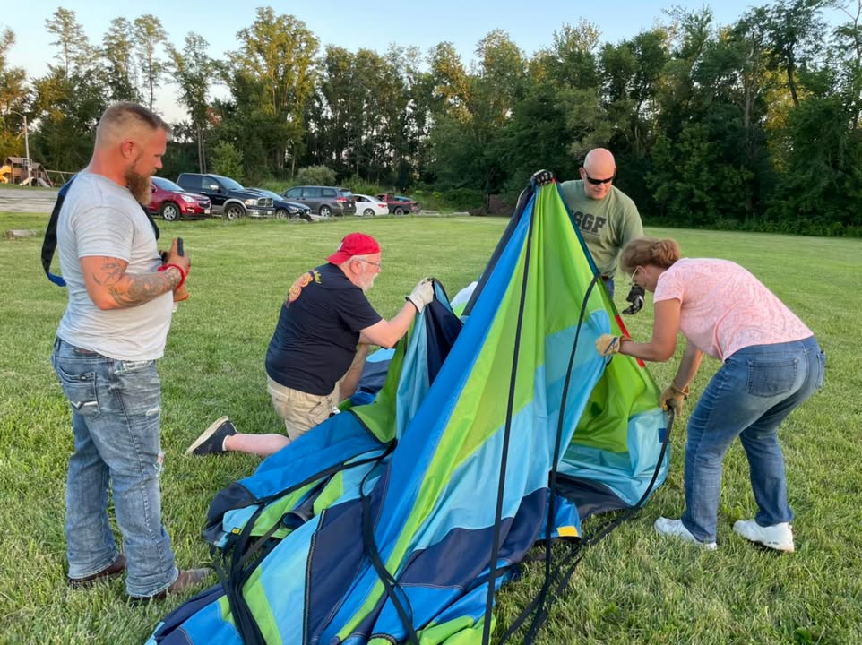 We weren’t able to fly last night because of weather around so we made use of the time training...