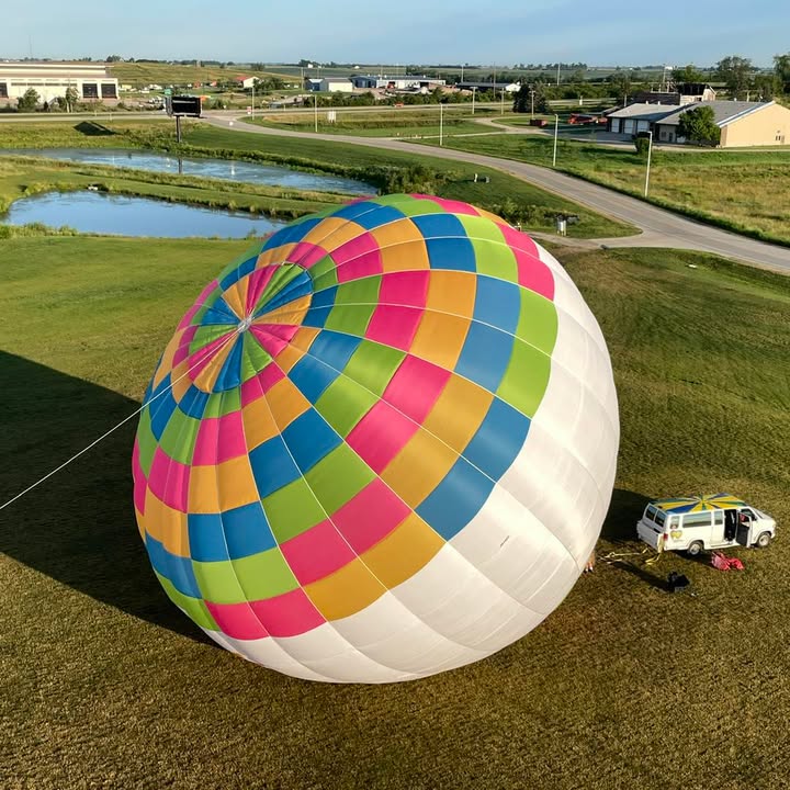 Beautiful morning from Monday this week - Flying over crops and Marion.