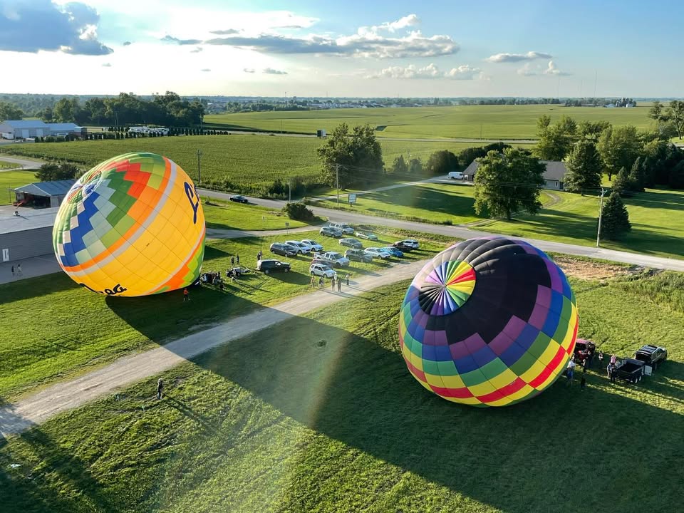 The skies cleared in time last night and we were able to fly.
