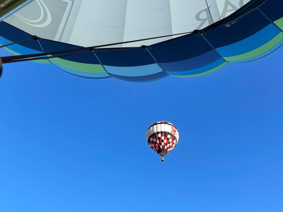 The skies cleared in time last night and we were able to fly.