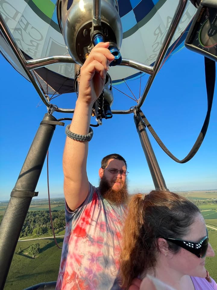 The skies cleared in time last night and we were able to fly.