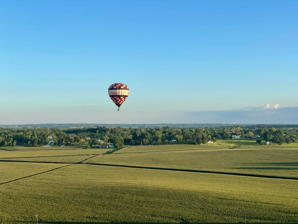 The skies cleared in time last night and we were able to fly.