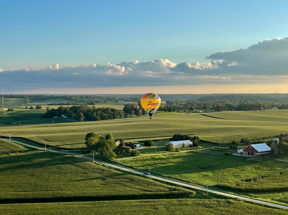 The skies cleared in time last night and we were able to fly.
