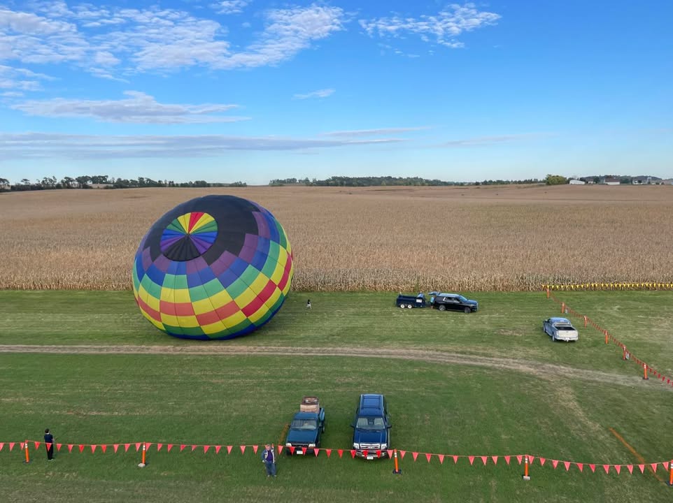 We flew out of Bass Farms last night and then went back for the glow.