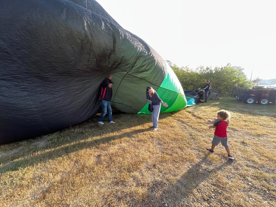 After a 30 minute weather hold this morning we were able to fly.
