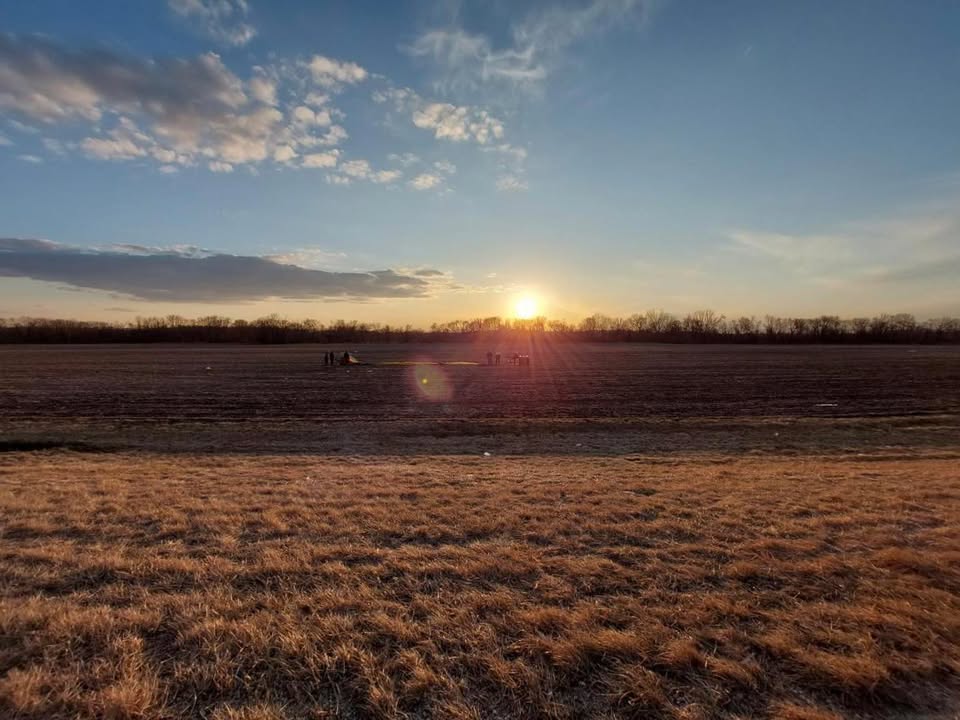 Pictures from our first flight of the year last night.