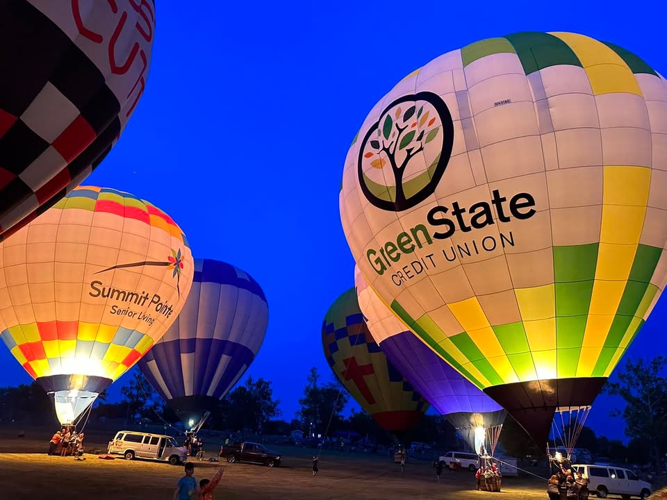 Balloon glow at last night’s Cedar Rapids Freedom Fest event!