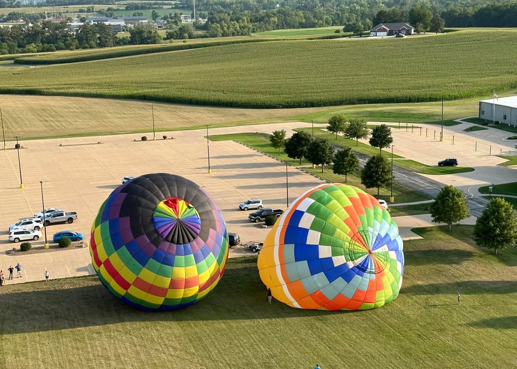 The overcast skies cleared in time for us to fly last night.
