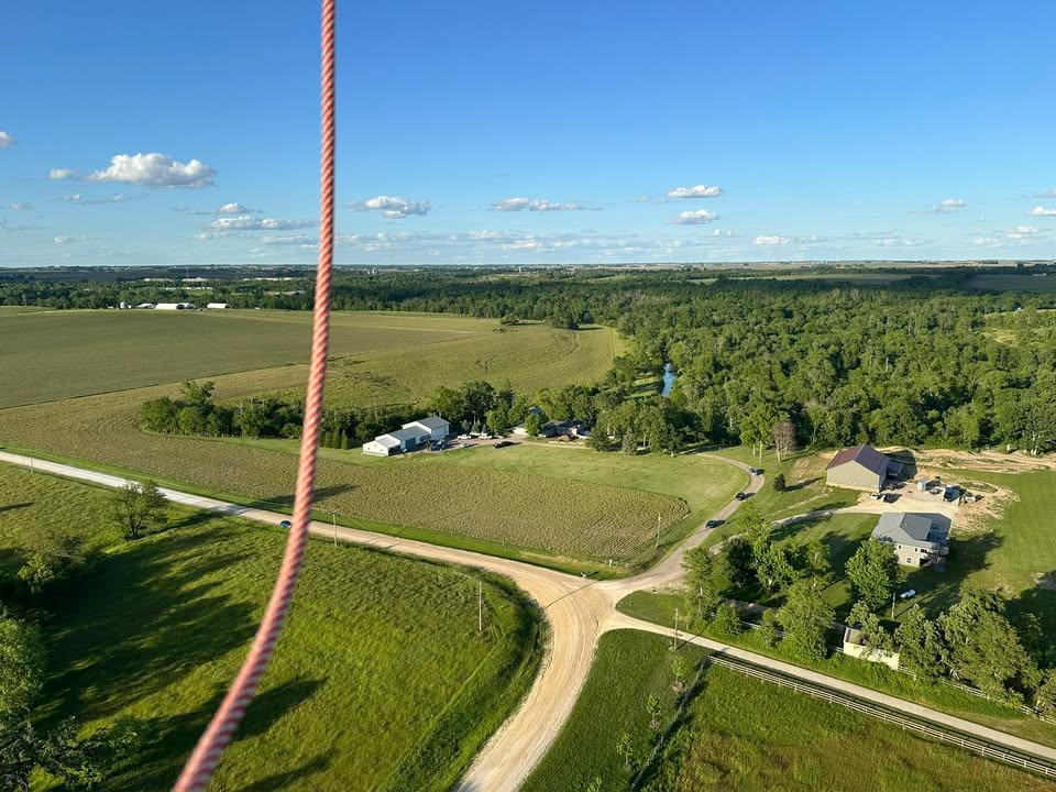 From last night’s flight flying over the beautiful Iowa countryside!