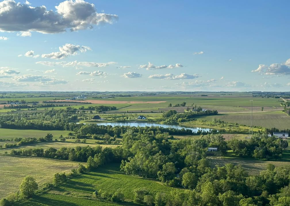 From last night’s flight flying over the beautiful Iowa countryside!