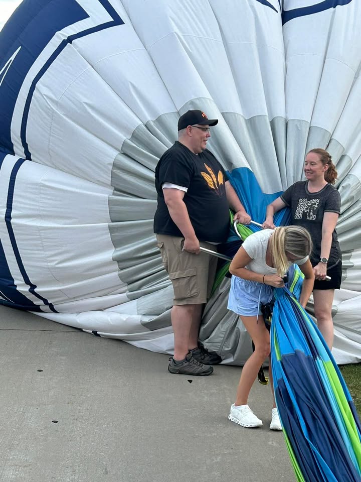 We very patiently waited to see if the wind would die in time for a flight.