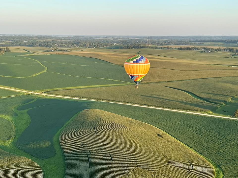 3 balloons launched from same site and 8 miles later landed in the same field!
