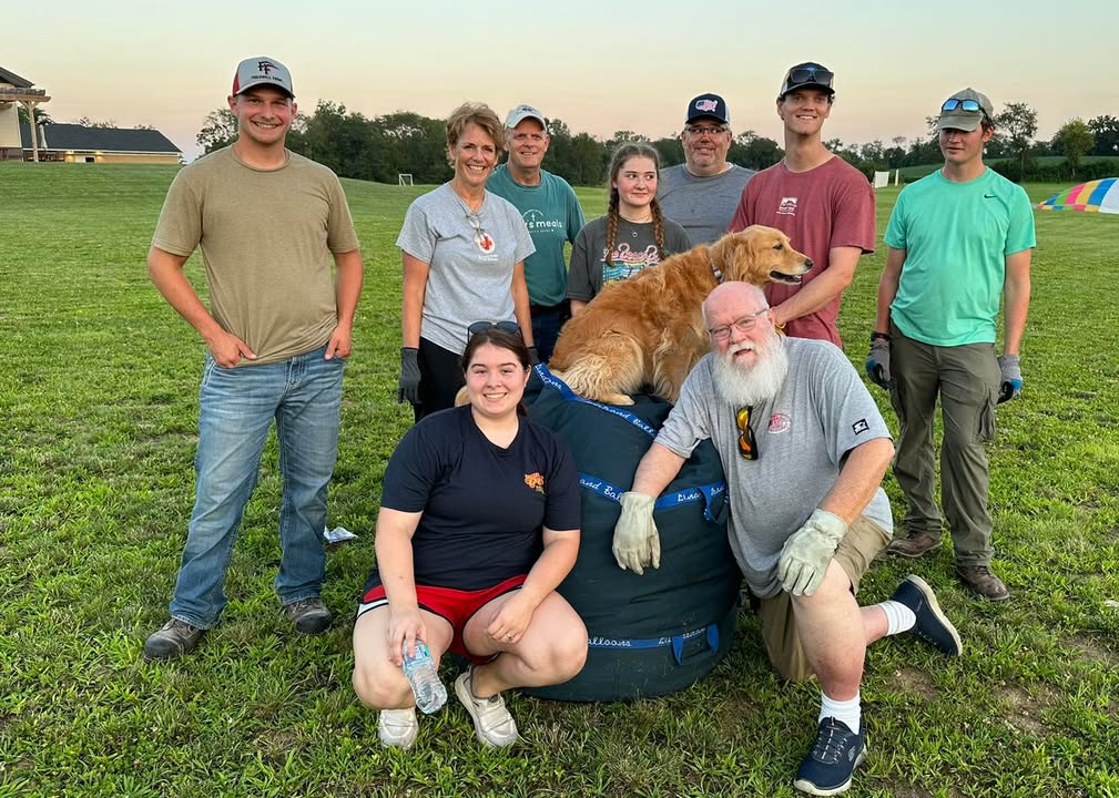 3 balloons launched from same site and 8 miles later landed in the same field!